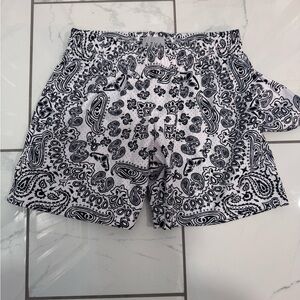 White bandana shorts